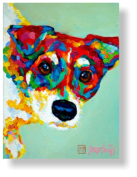 DOG PORTRAIT CHICO 50 : 70 cm acrylic paint, canvas