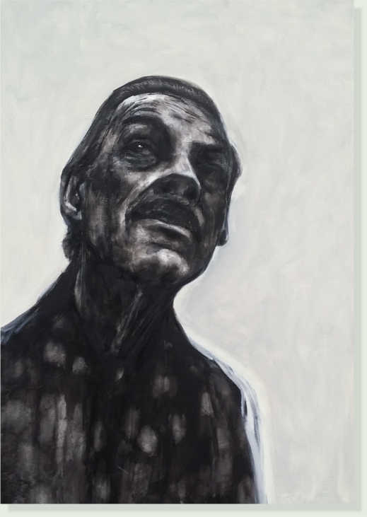 PORTRAIT OF LAMBERTUS (Jordanees) 70 : 100 cm acrylic paint, ink, charcoal, linen  €