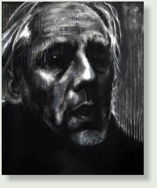 TEARS 100 : 120 cm  acrylic paint, ink, chalk, charcoal, canvas
